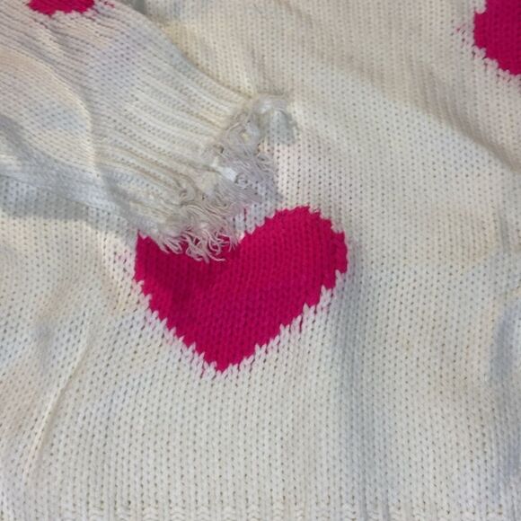 Looking For A Lover Sweater, Ivory-Pink XL/XXL Chic Soul - Picture 5 of 10